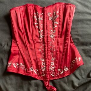 charlotte russe vintage red corset